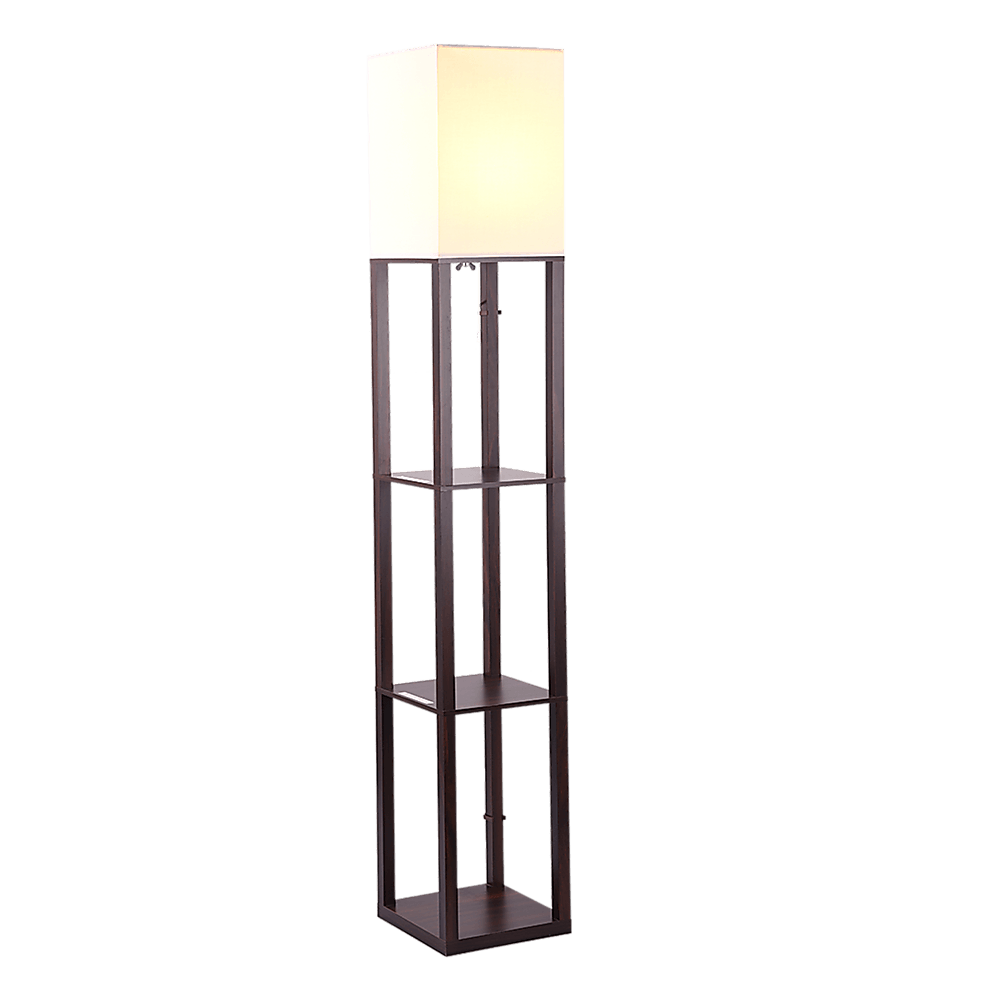 Shelf Floor Lamp - Shade Diffused Light Source with Open-Box Shelves - John Cootes