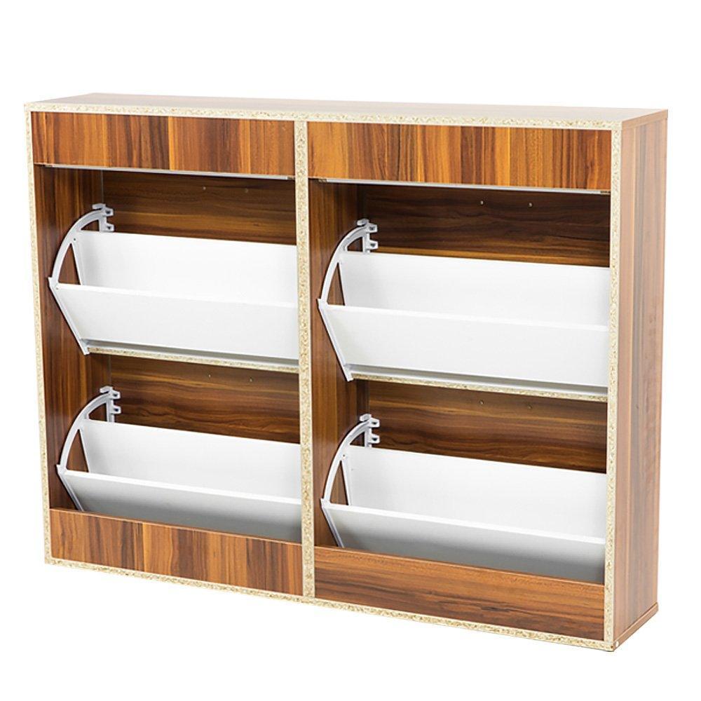 Shoe Cabinet Organizer Storage Rack 1200 x 240 x 920 - Brown - John Cootes