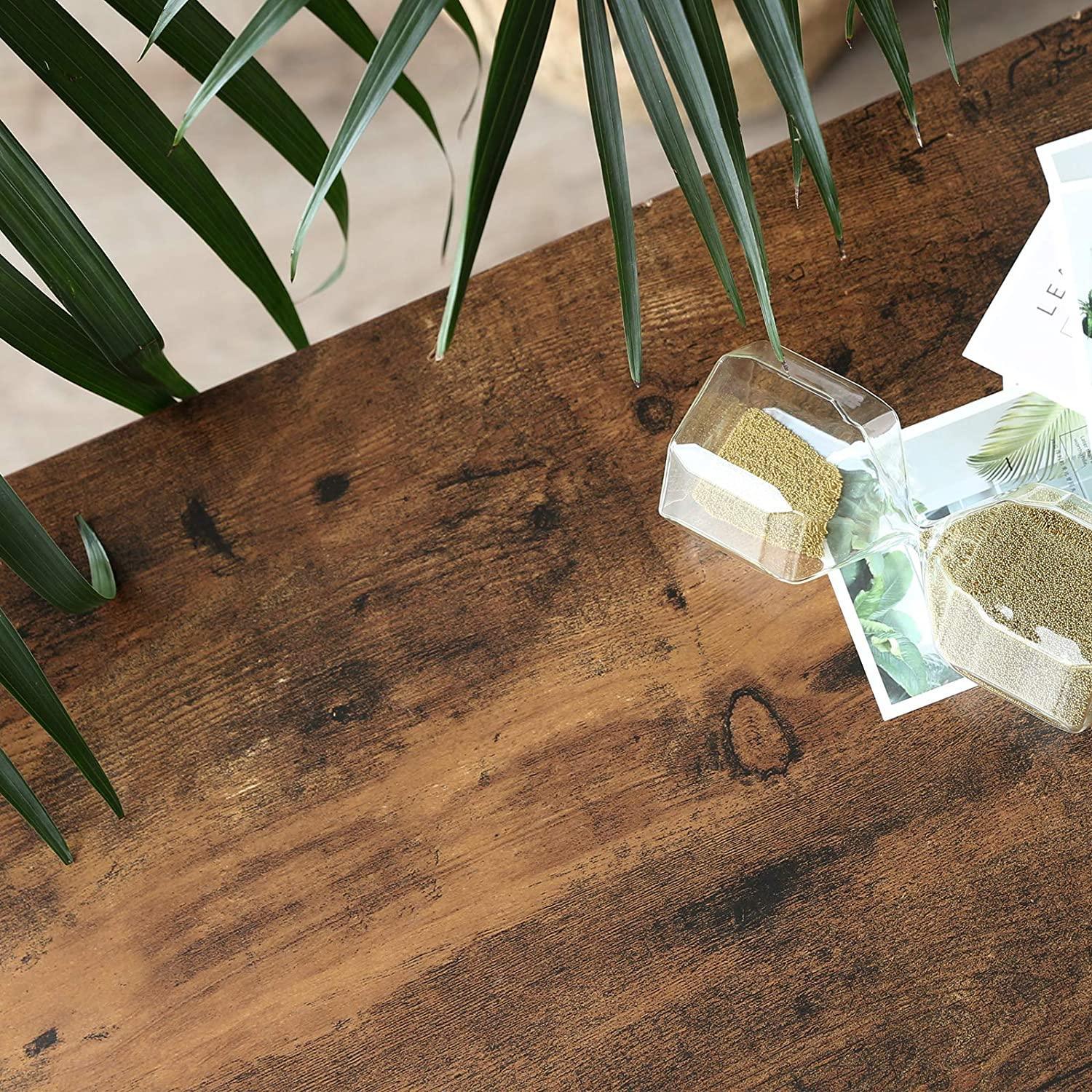 Shoe Rack with 2 Mesh Shelves, Rustic Brown and Black - John Cootes