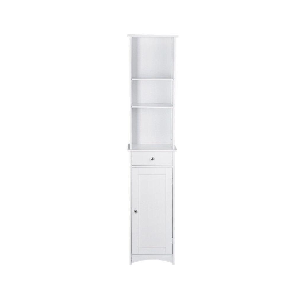 Sian Bathroom Tall Storage Cabinet Organiser - White - John Cootes