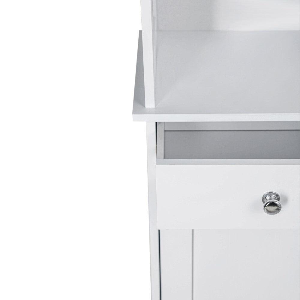 Sian Bathroom Tall Storage Cabinet Organiser - White - John Cootes