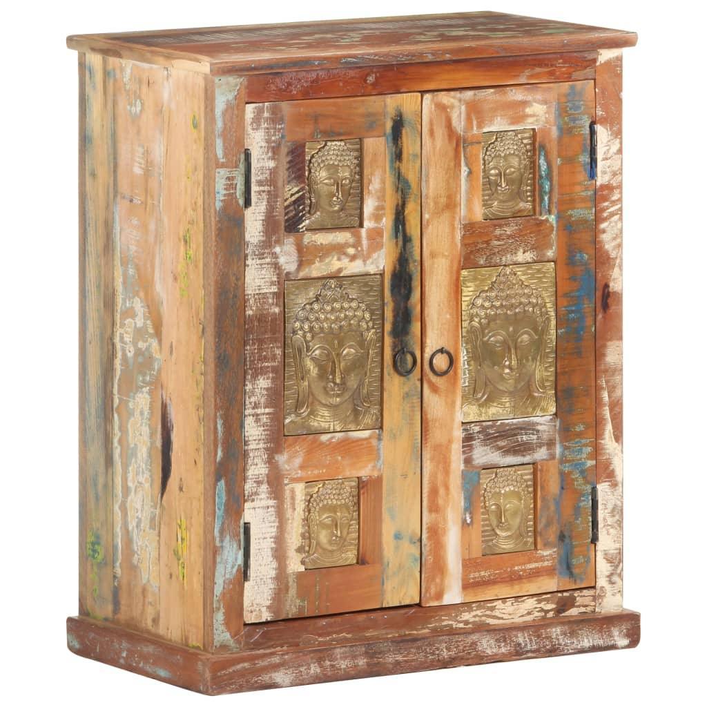 Sideboard With Buddha Cladding 60x35x75 Cm Solid Reclaimed Wood - John Cootes