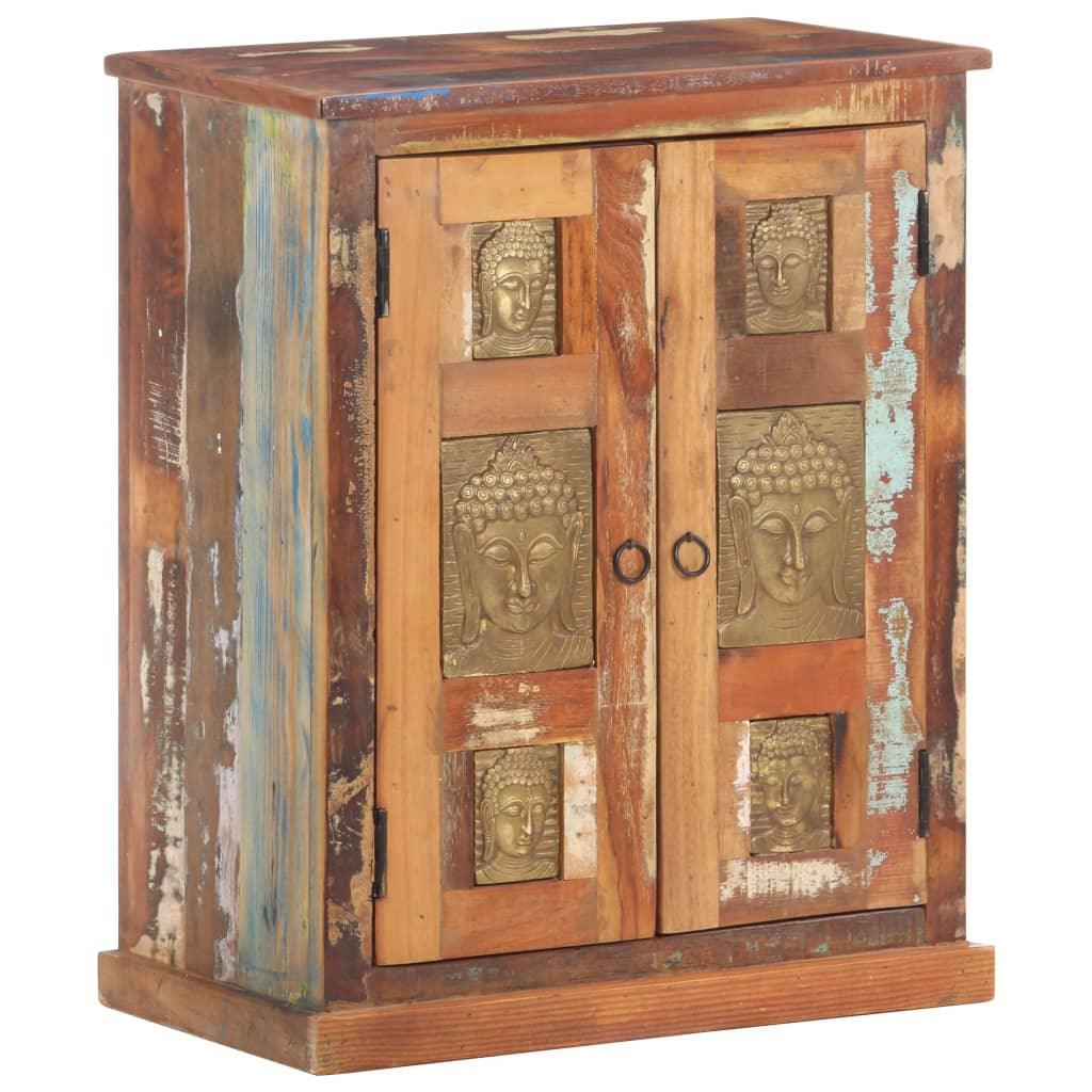 Sideboard With Buddha Cladding 60x35x75 Cm Solid Reclaimed Wood - John Cootes