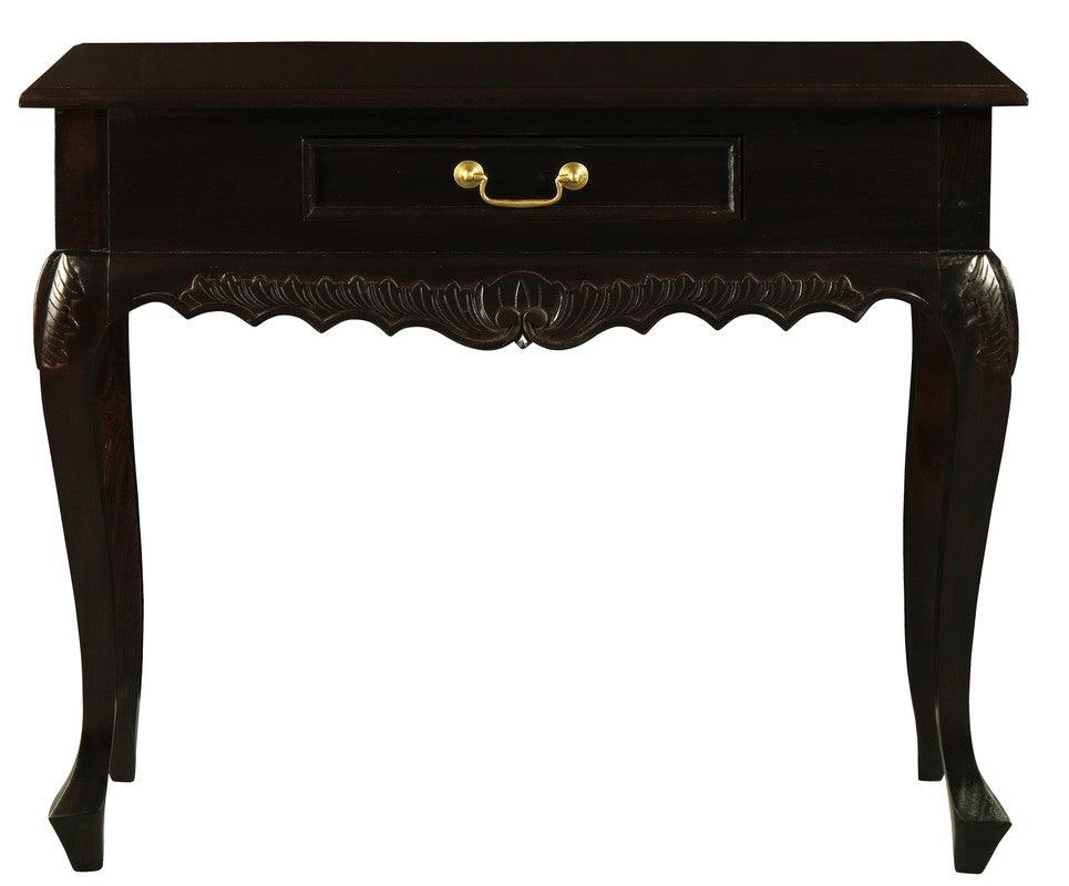 Sierra Carved 1 Drawer Sofa Table (Chocolate) - John Cootes