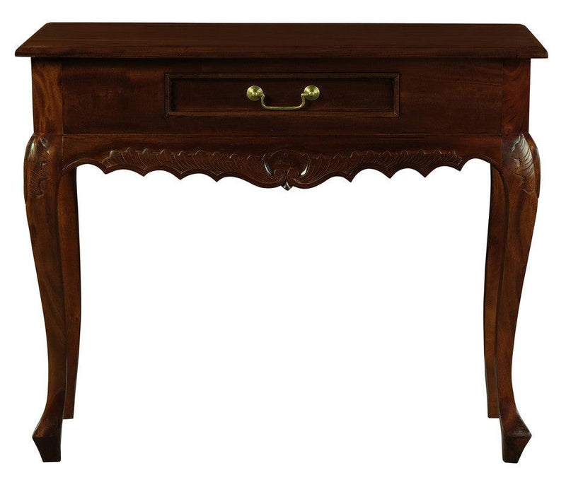 Sierra Carved 1 Drawer Sofa Table (Mahogany) - John Cootes