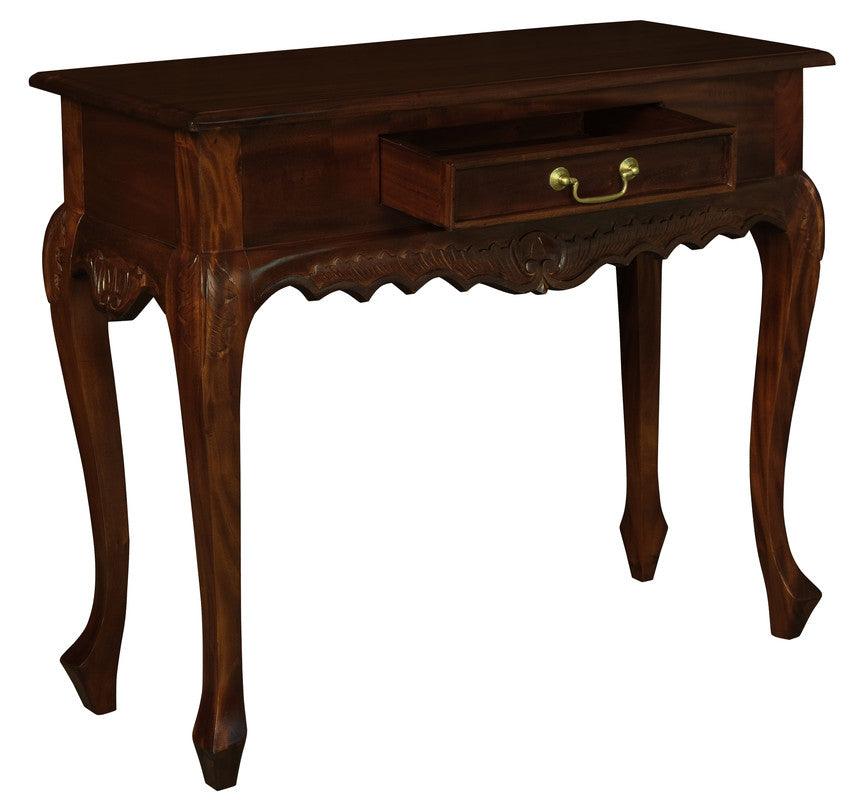 Sierra Carved 1 Drawer Sofa Table (Mahogany) - John Cootes