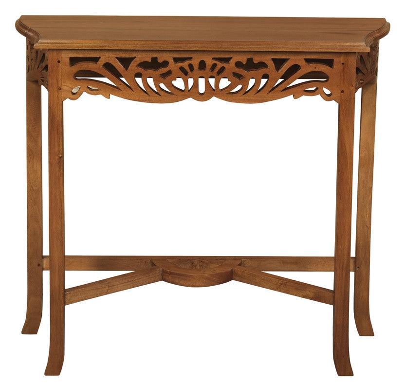 Sierra Carved Sofa Table (Light Pecan) - John Cootes