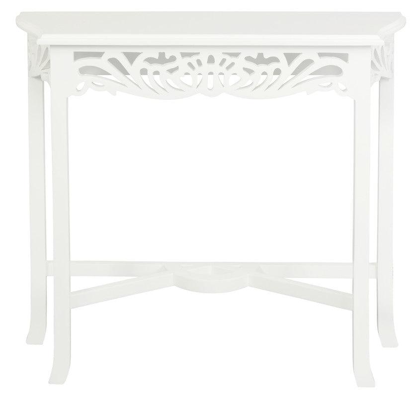 Sierra Carved Sofa Table (White) - John Cootes