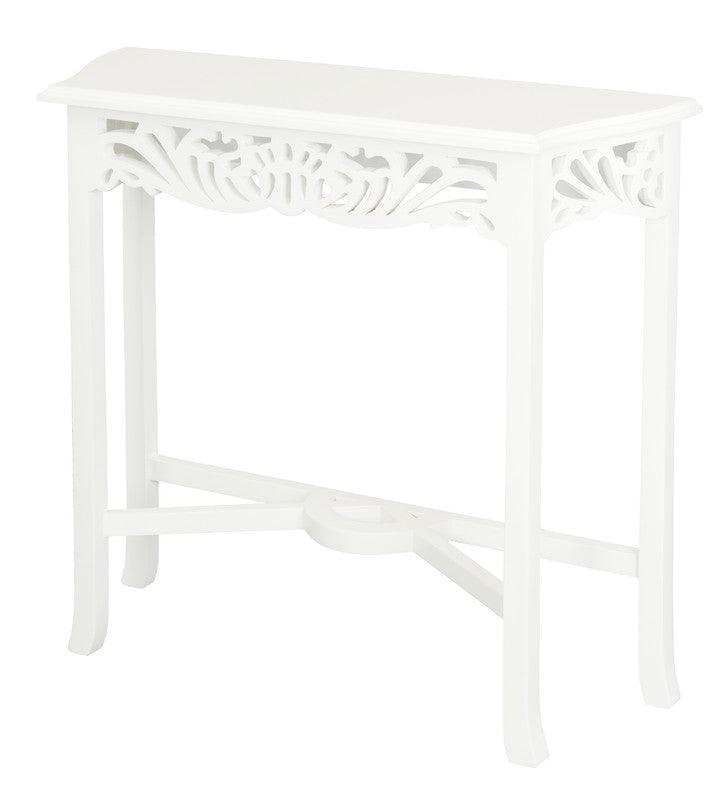 Sierra Carved Sofa Table (White) - John Cootes