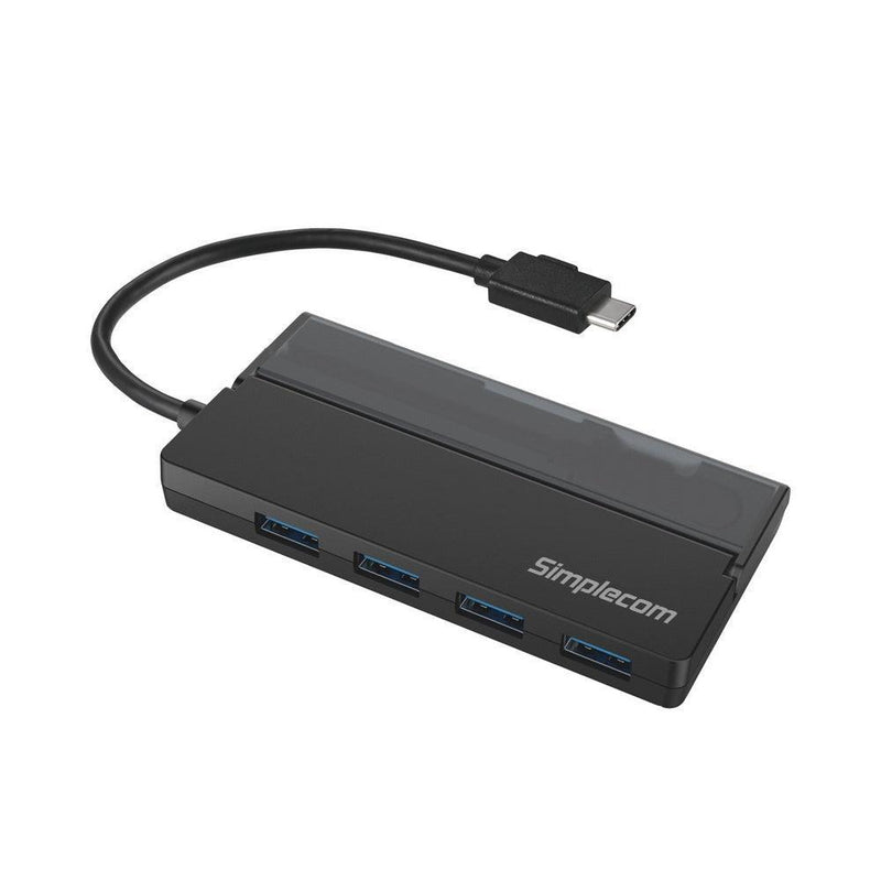Simplecom CH330 Portable USB-C to 4 Port USB-A Hub USB 3.2 Gen1 with Cable Storage - John Cootes