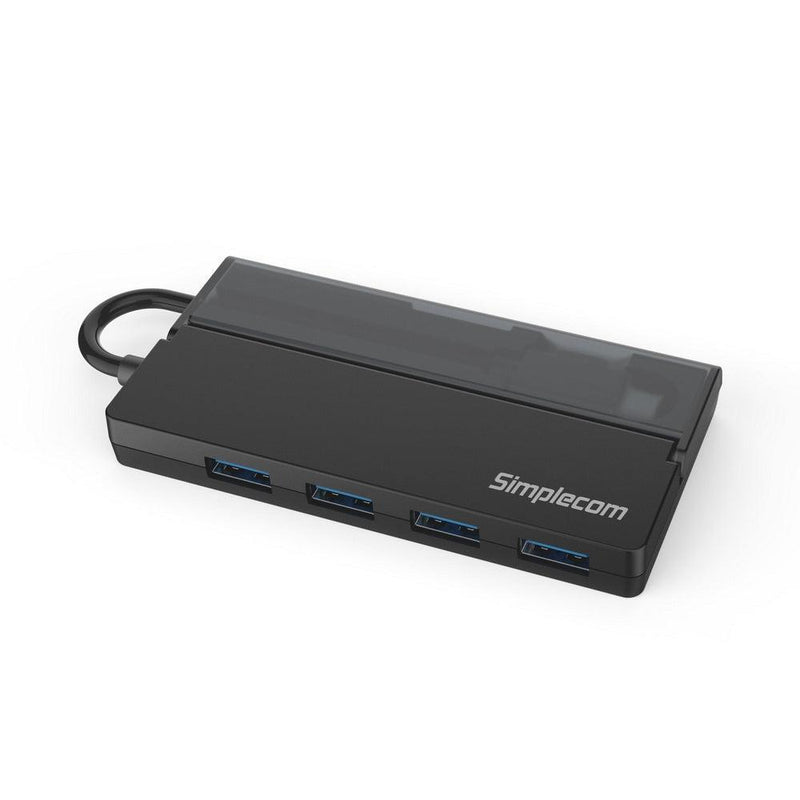 Simplecom CH330 Portable USB-C to 4 Port USB-A Hub USB 3.2 Gen1 with Cable Storage - John Cootes