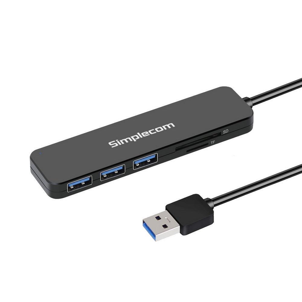 Simplecom CH365 SuperSpeed 3 Port USB 3.0 (USB 3.2 Gen 1) Hub with SD MicroSD Card Reader - John Cootes