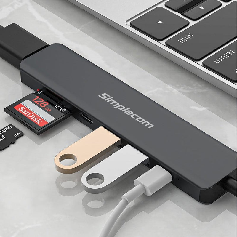 Simplecom CH570 USB-C 7-in-1 Multiport Adapter Hub USB 3.0 HDMI 4K SD Card Reader - John Cootes
