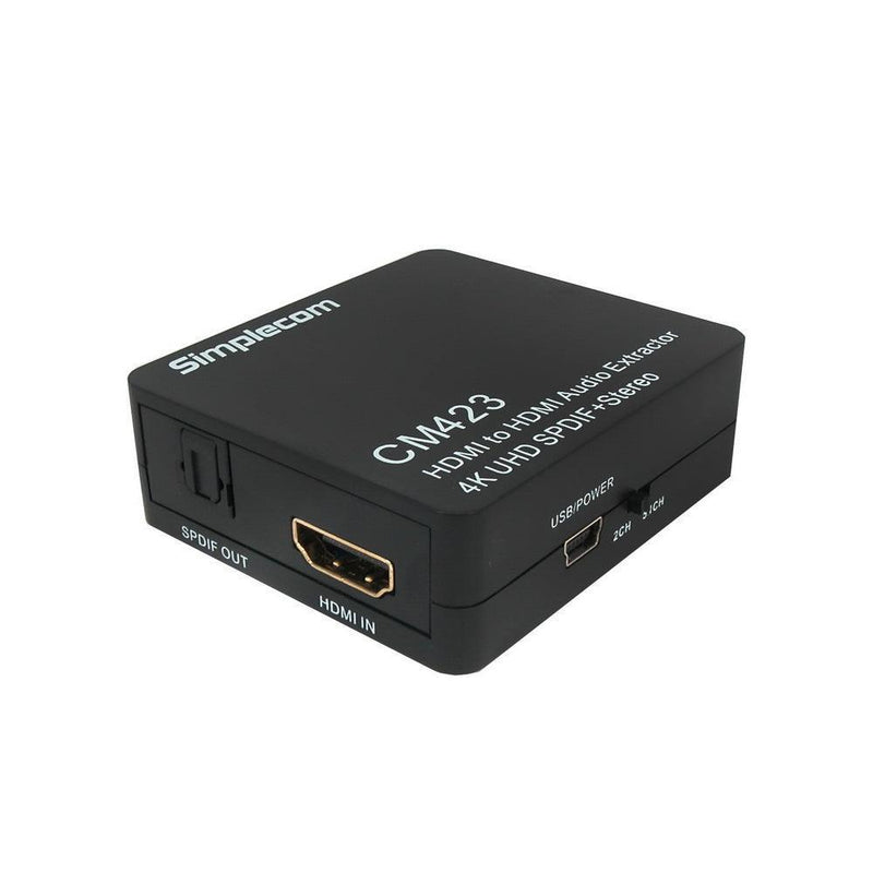 Simplecom CM423 HDMI Audio Extractor 4K HDMI to HDMI and Optical SPDIF + 3.5mm Stereo - John Cootes