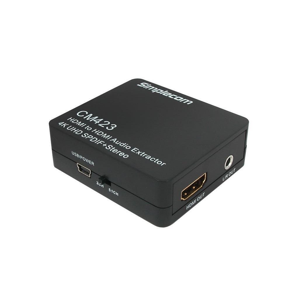 Simplecom CM423 HDMI Audio Extractor 4K HDMI to HDMI and Optical SPDIF + 3.5mm Stereo - John Cootes