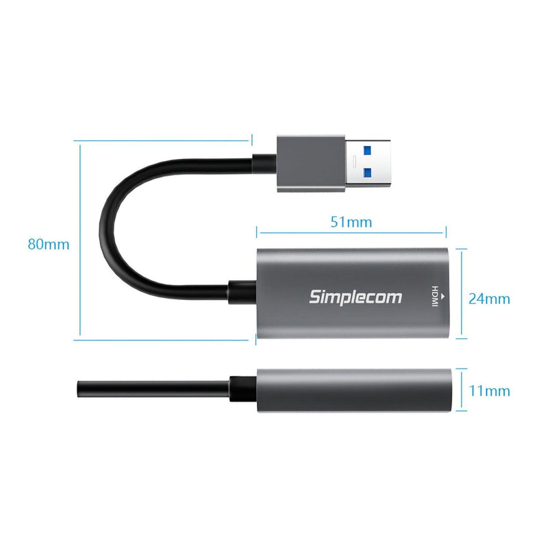 Simplecom DA306 USB to HDMI Video Card Adapter Full HD 1080p - John Cootes
