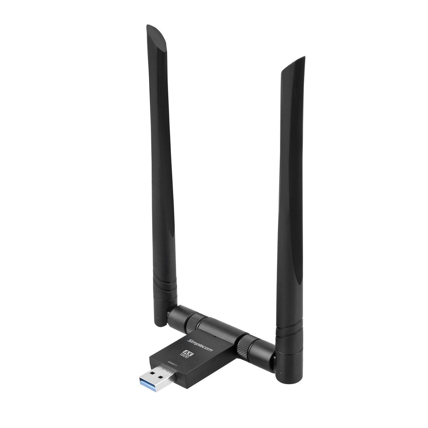 Simplecom NW811 AX1800 Dual Band WiFi 6 USB Adapter 802.11ax with 2x 5dBi High Gain Antennas - John Cootes