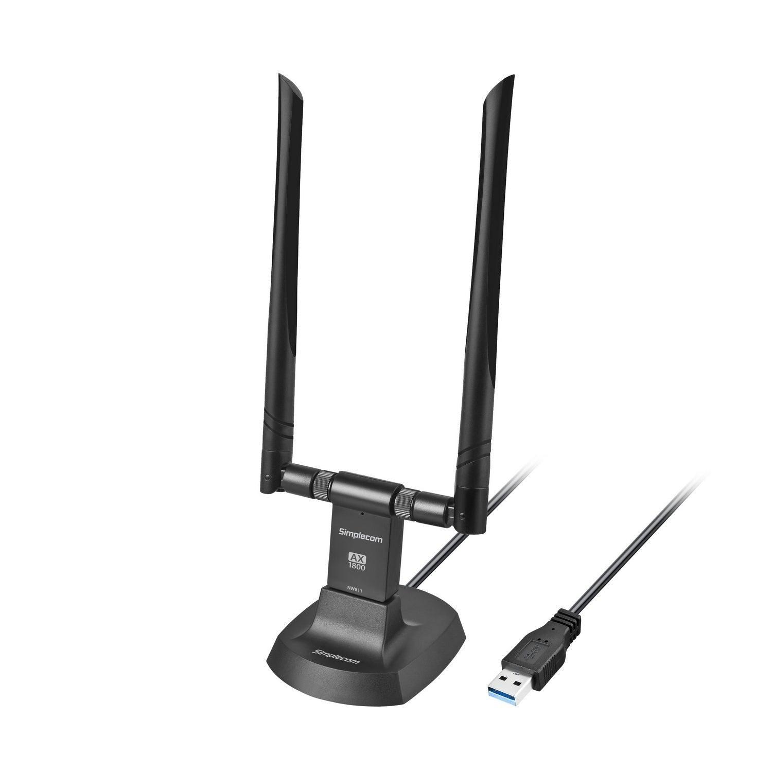 Simplecom NW811 AX1800 Dual Band WiFi 6 USB Adapter 802.11ax with 2x 5dBi High Gain Antennas - John Cootes