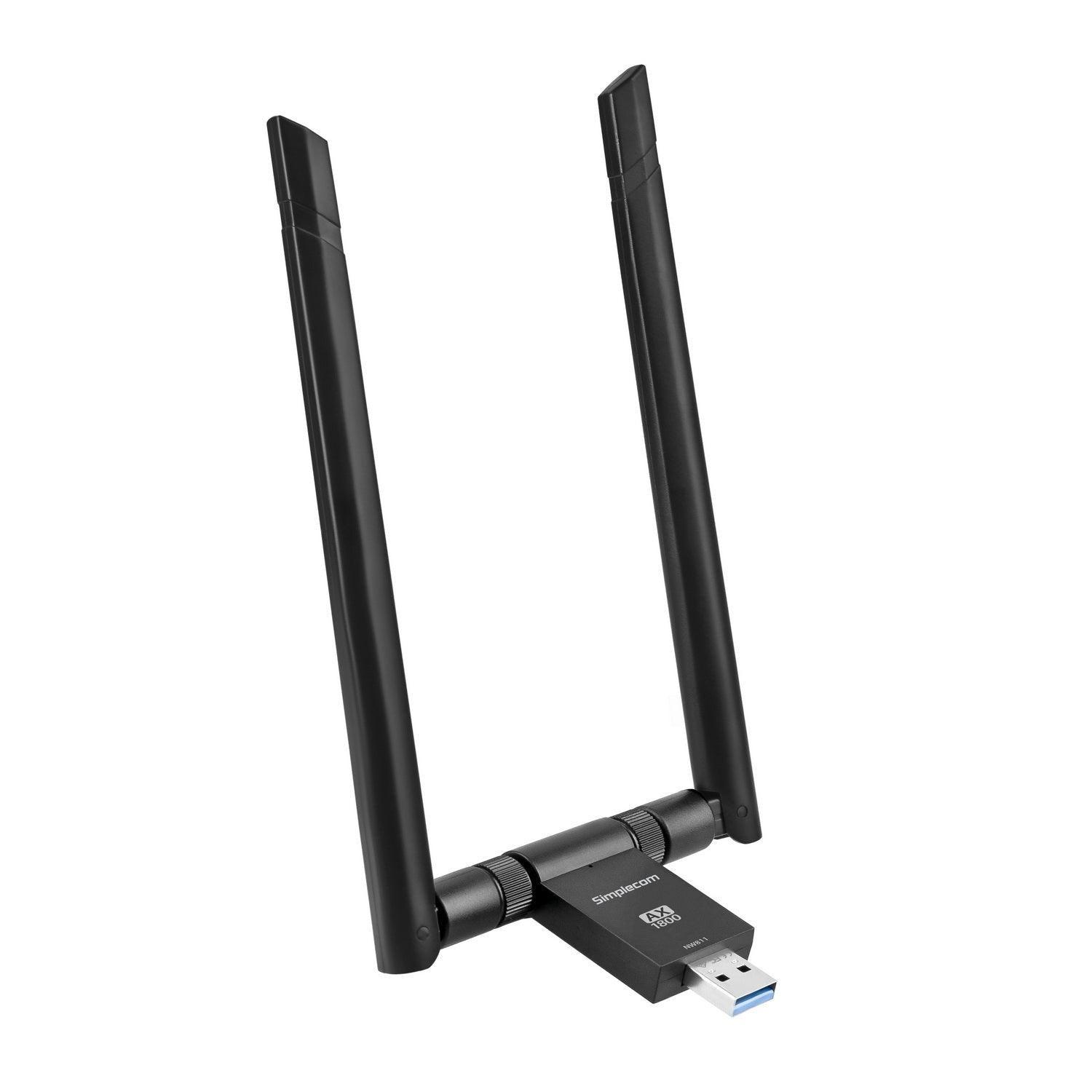 Simplecom NW811 AX1800 Dual Band WiFi 6 USB Adapter 802.11ax with 2x 5dBi High Gain Antennas - John Cootes