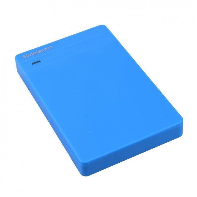 Simplecom SE203 Tool Free 2.5" SATA HDD SSD to USB 3.0 Hard Drive Enclosure Blue - John Cootes