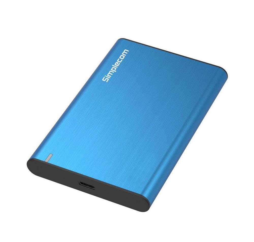 Simplecom SE221 Aluminium 2.5'' SATA HDD/SSD to USB 3.1 Enclosure Blue - John Cootes