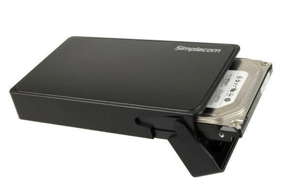 Simplecom SE325 Tool Free 3.5" SATA HDD to USB 3.0 Hard Drive Enclosure Black - John Cootes