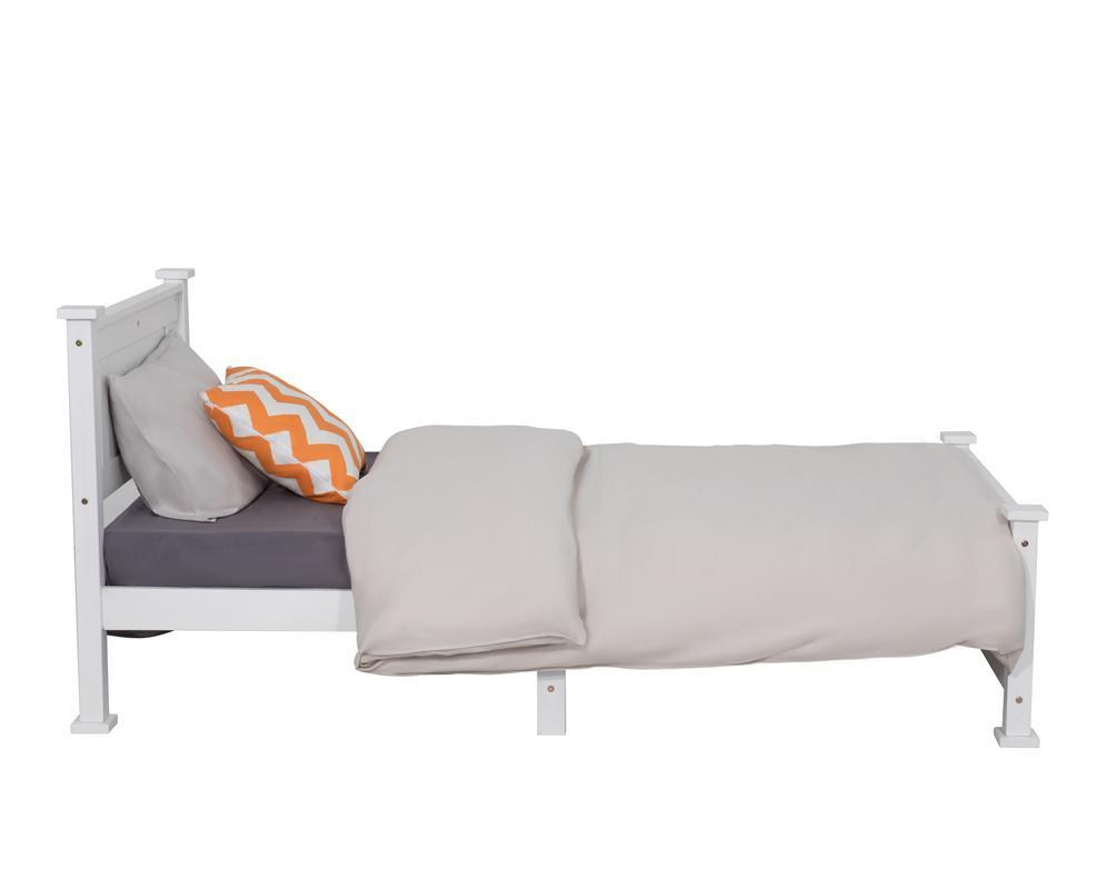 Single Solid Pine Timber Bed Frame – White - John Cootes