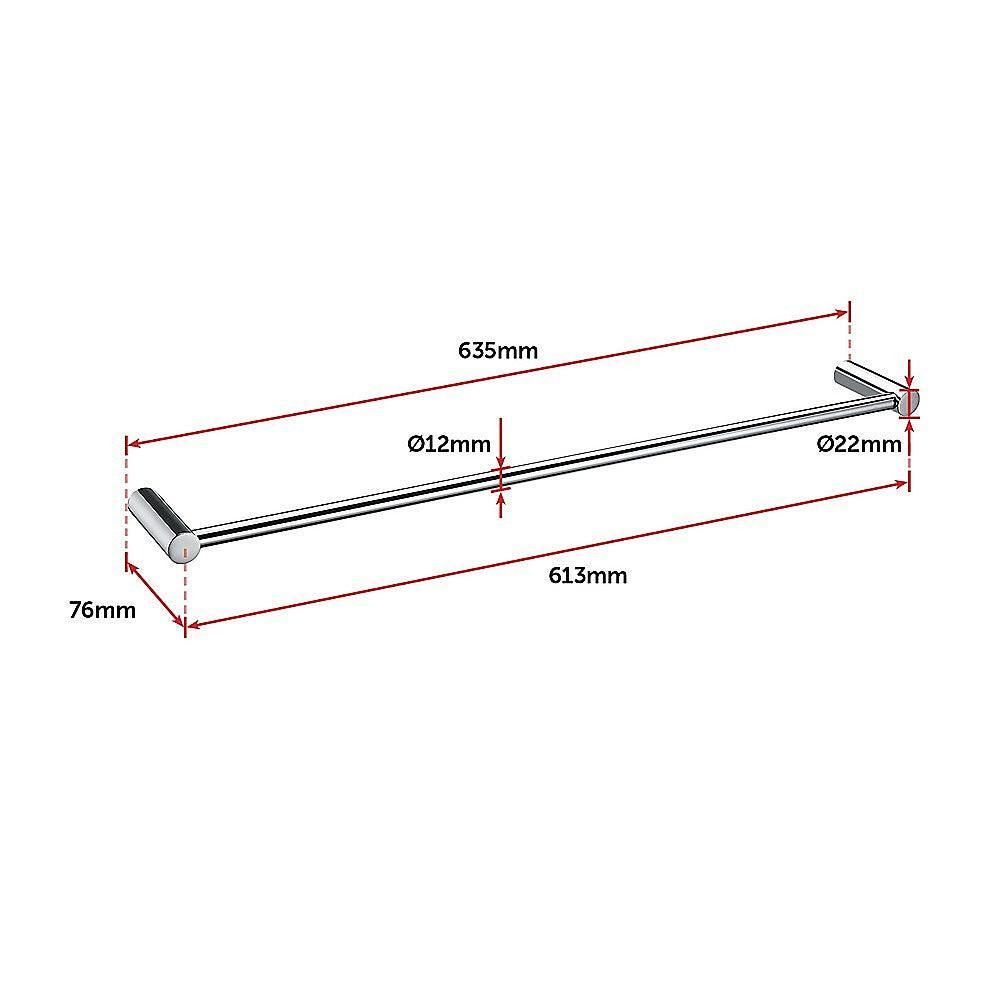 Single Towel Rail - 635mm - John Cootes