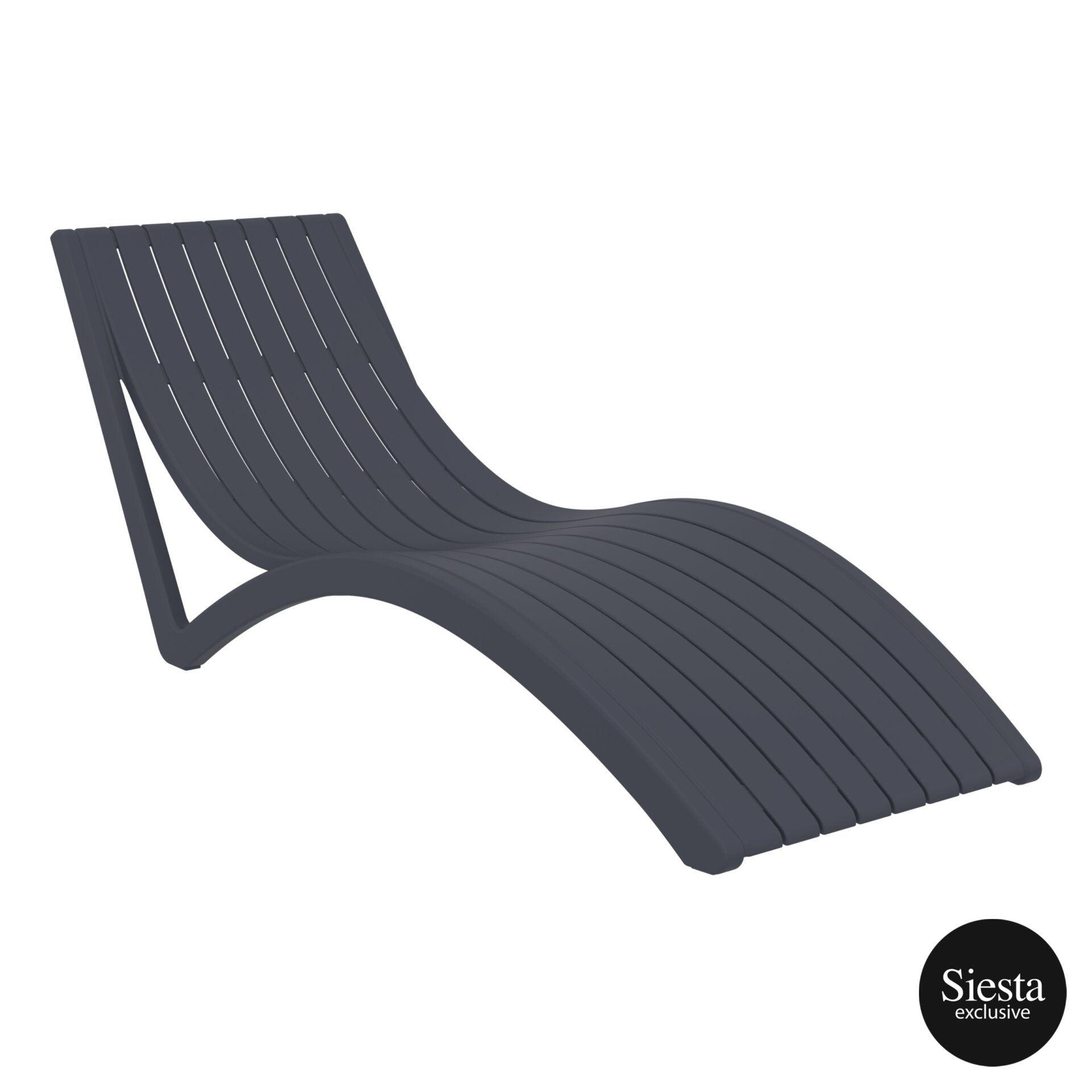 Slim Sunlounger - Anthracite - John Cootes