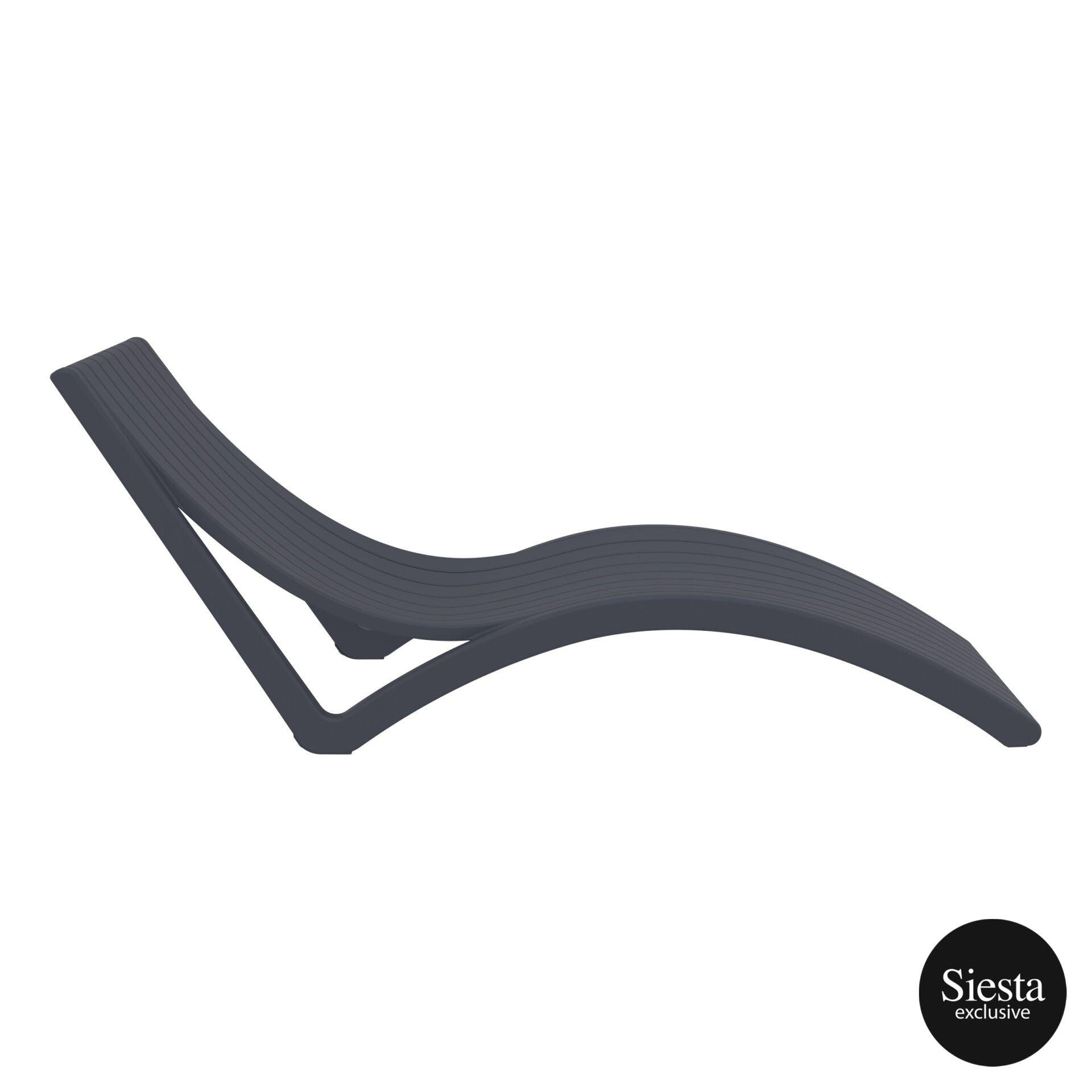 Slim Sunlounger - Anthracite - John Cootes