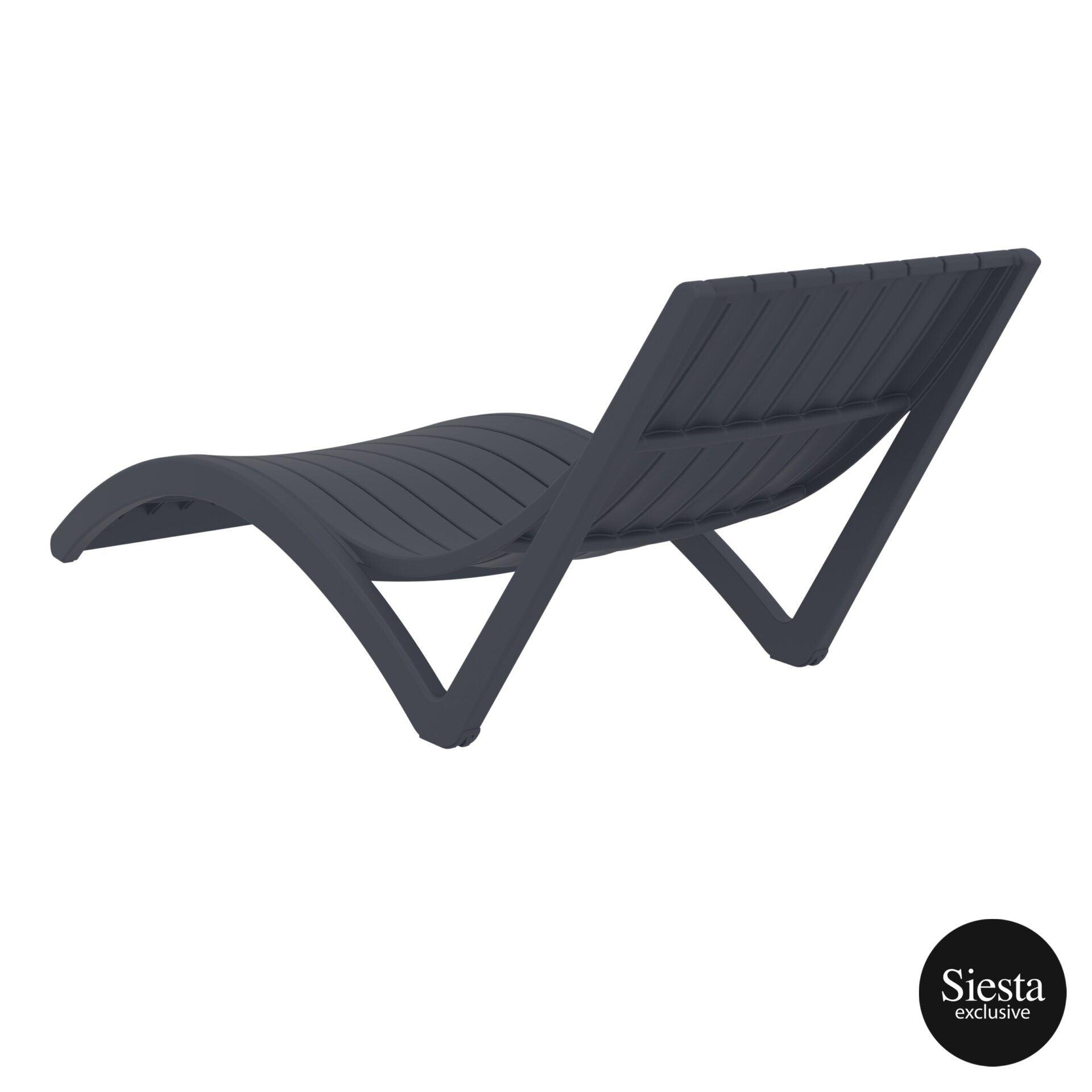 Slim Sunlounger - Anthracite - John Cootes