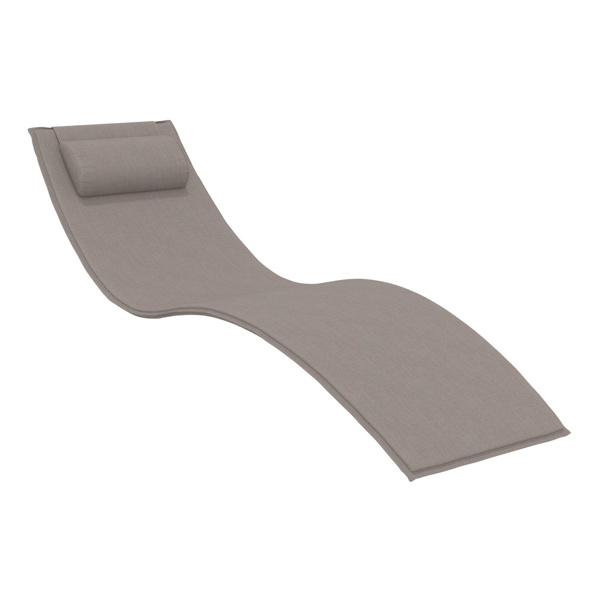 Slim Sunlounger - Anthracite with Black Cushion - John Cootes