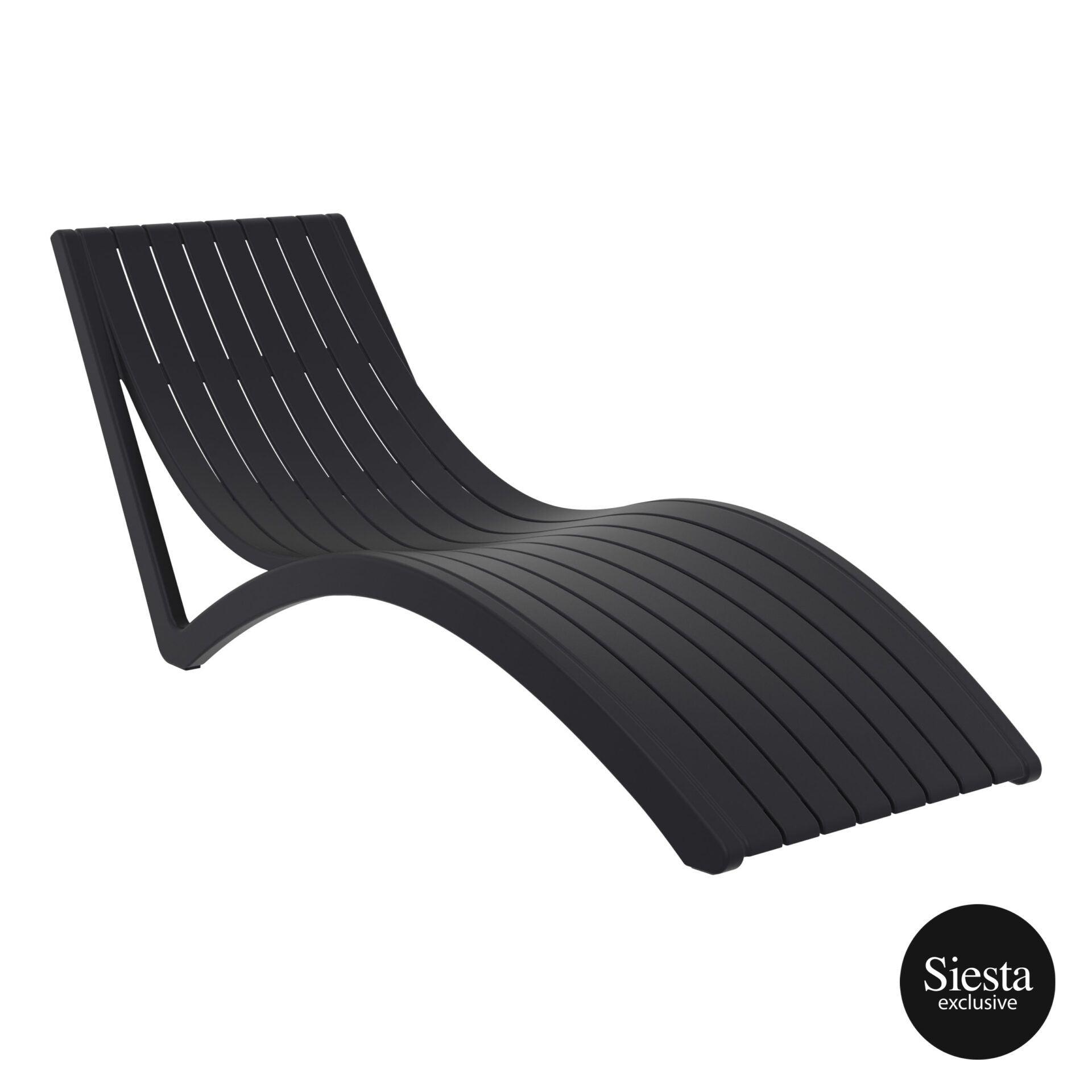 Slim Sunlounger - Black - John Cootes