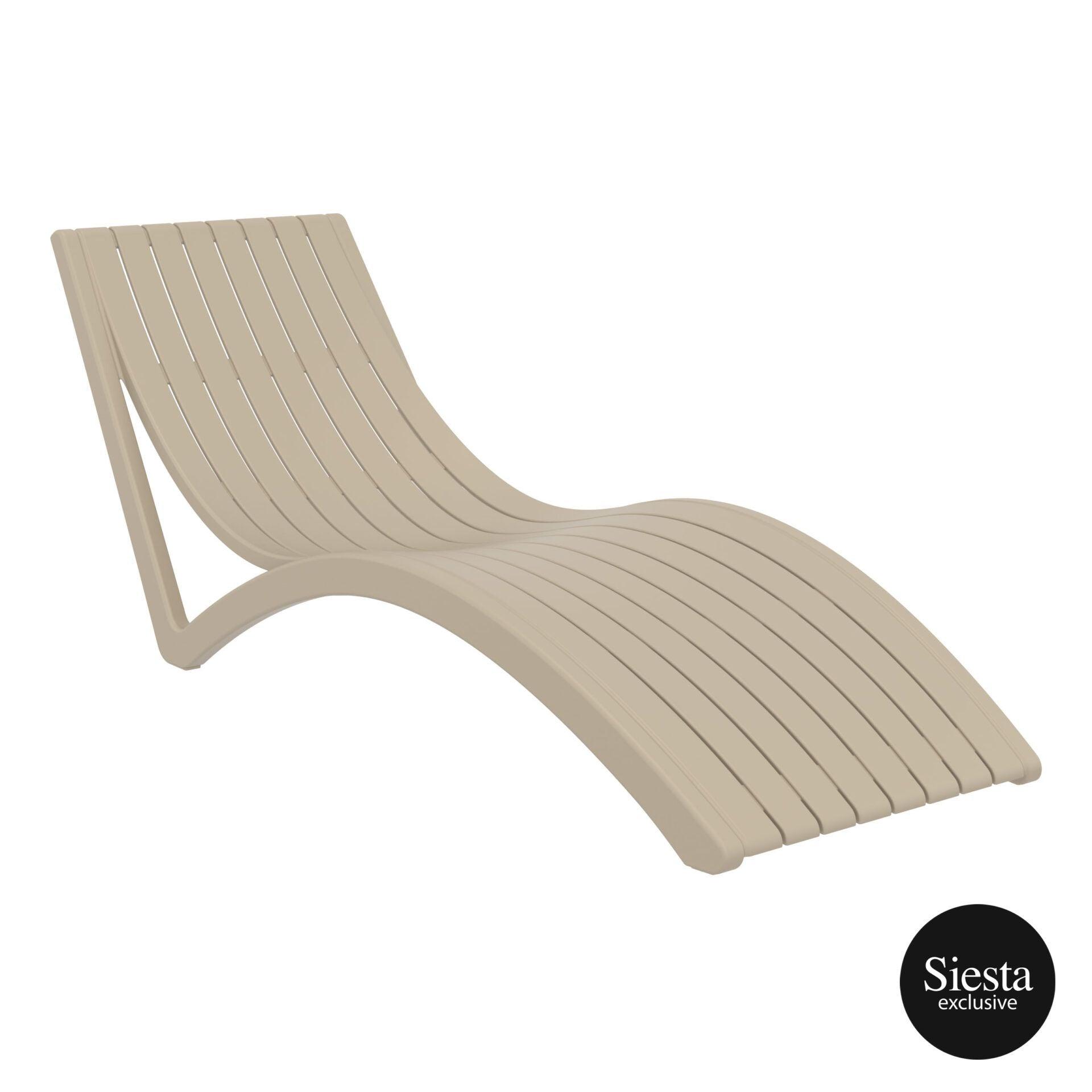 Slim Sunlounger - Taupe - John Cootes