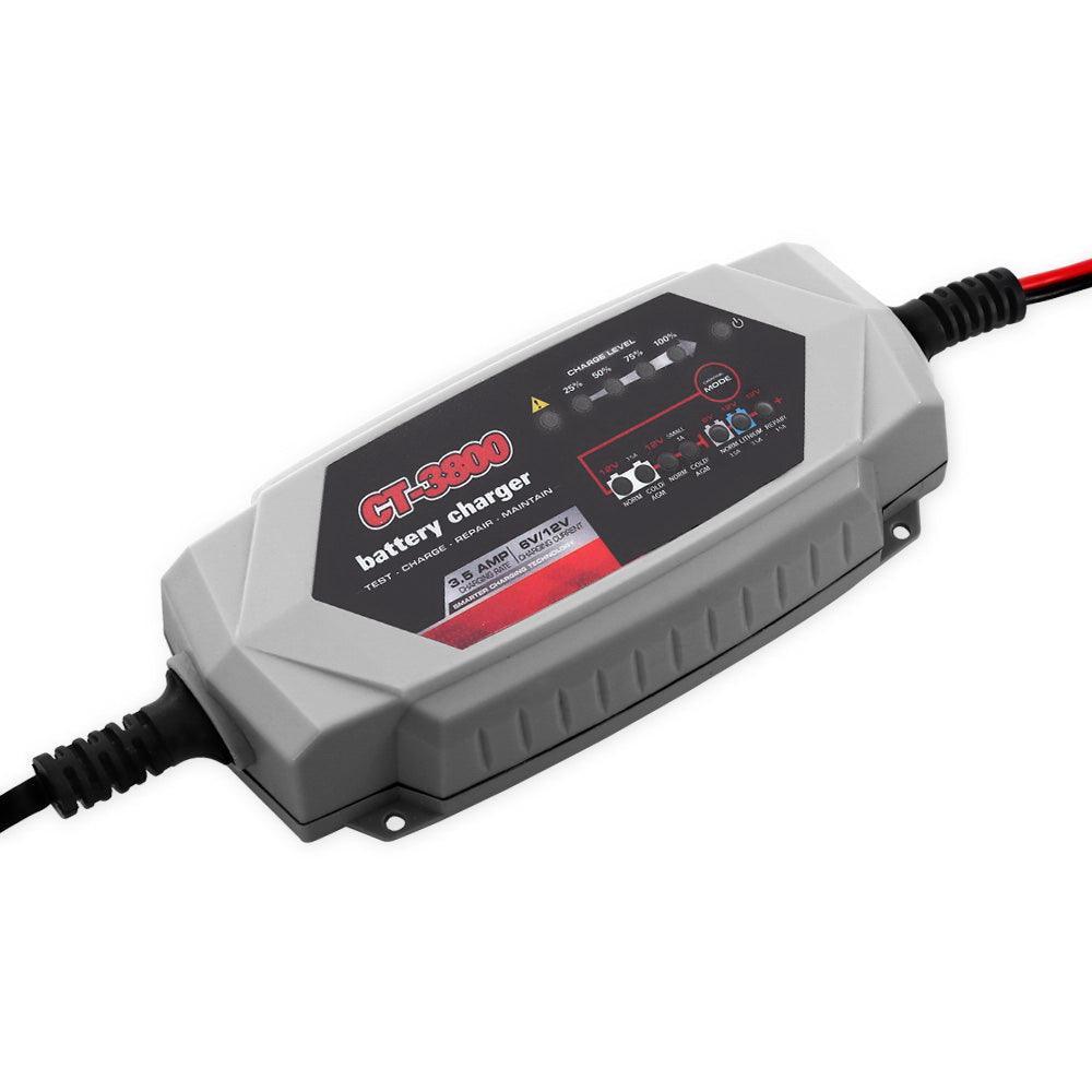 Smart Battery Charger 3.5A 12V 6V Automatic SLA AGM Car Truck Boat Motorcycle Caravan - John Cootes