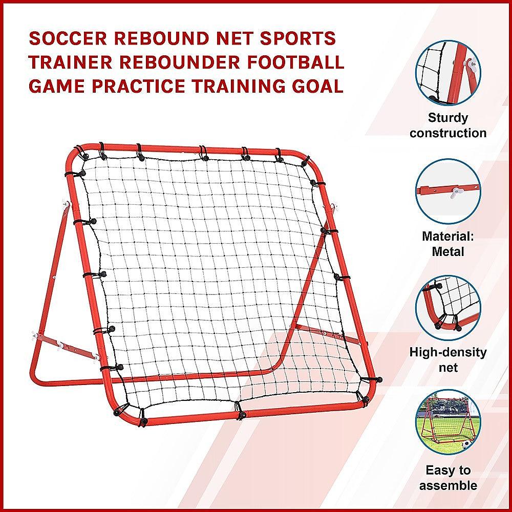 Soccer Rebound Net Sports Trainer Rebounder Football Game Practice Training Goal - John Cootes