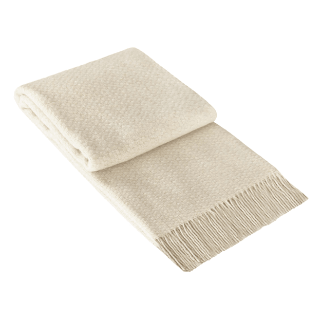 Soho Throw - Wool Blend - Ivory - John Cootes