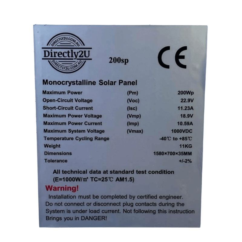 Solar Panel Monocryitsalline with Controller 18v 200w. Corrosion-Resistant Aluminium Frame Solar Generator Camping Outdoor Travel Boats Van - John Cootes