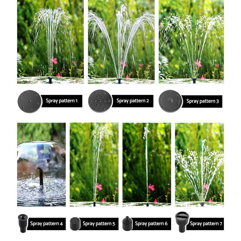 Solar Pond Pump Powered Garden Bird Bath Submersible Kit Panel Outdoor 6 FT - John Cootes