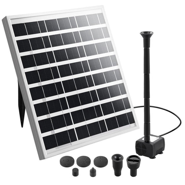 Solar Pond Pump Powered Outdoor Garden Water Pool Kit Large Panel 8.2 FT - John Cootes