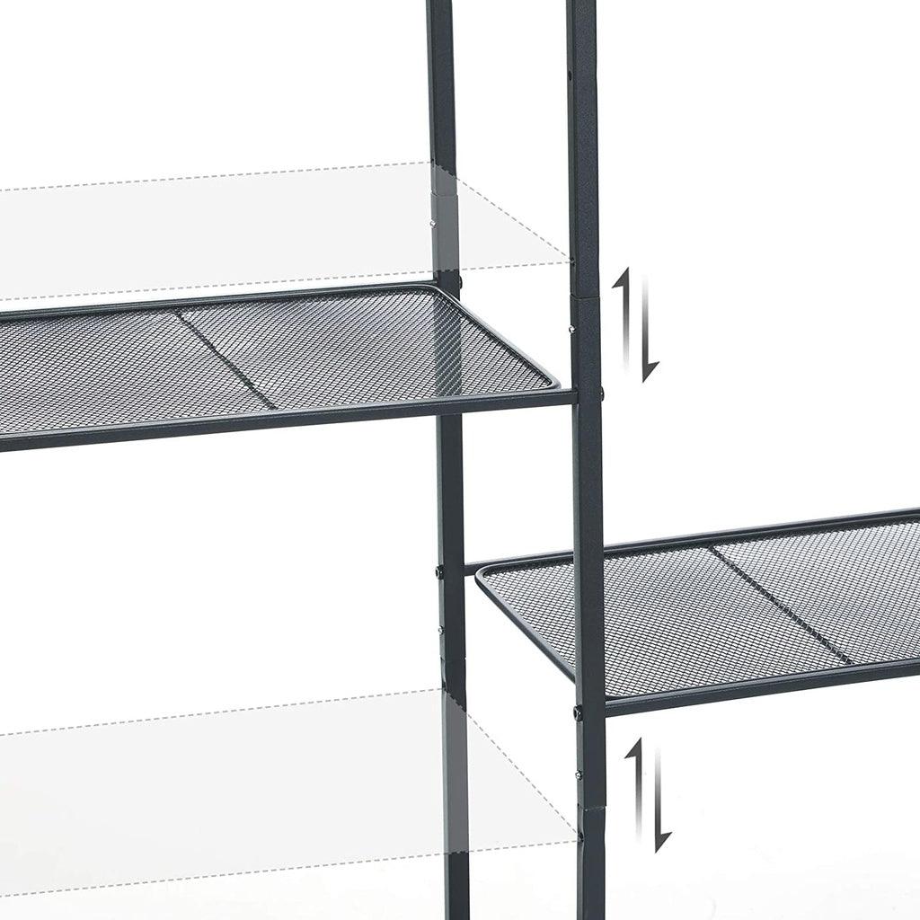SONGMICS Bathroom Shelf 3-Tier Storage Rack with Adjustable Shelf Black BSC33BK - John Cootes