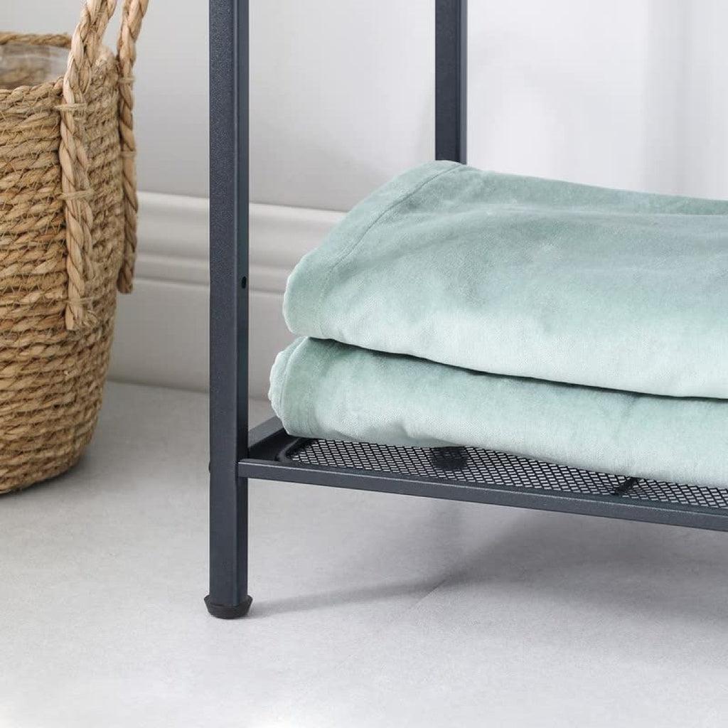 SONGMICS Bathroom Shelf 5-Tier Storage Rack with Adjustable Shelf Black BSC35BK - John Cootes