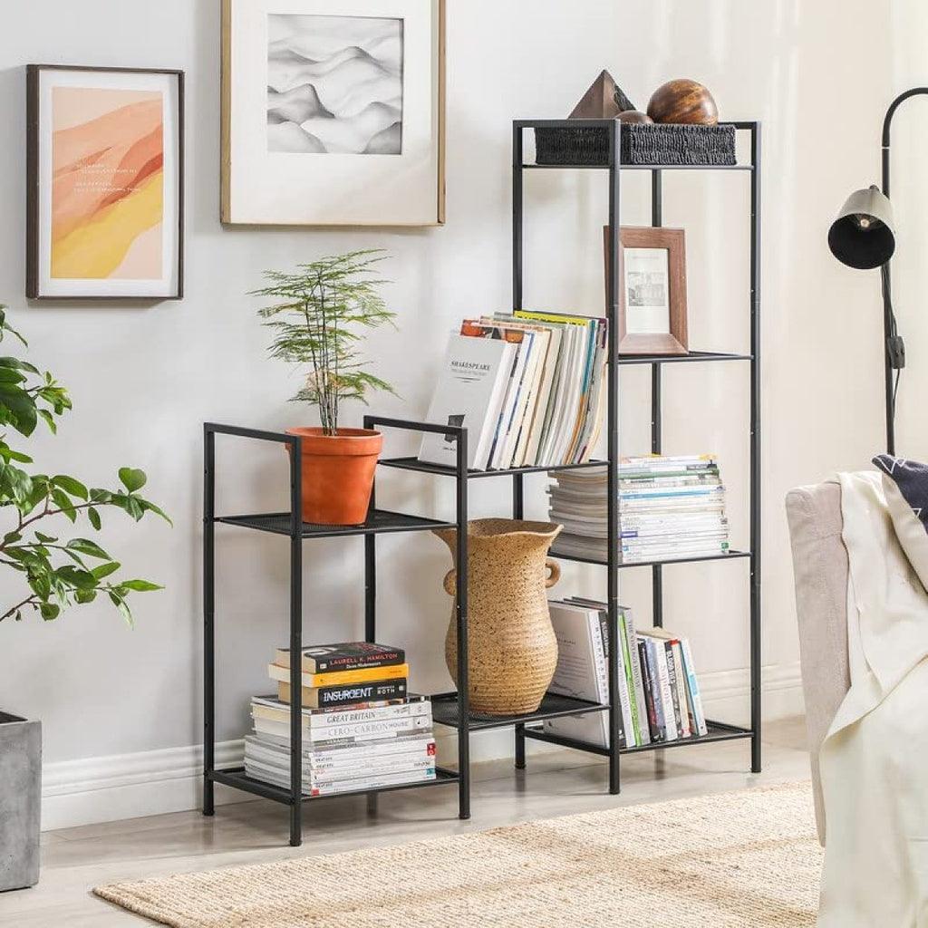 SONGMICS Bathroom Shelf 5-Tier Storage Rack with Adjustable Shelf Black BSC35BK - John Cootes