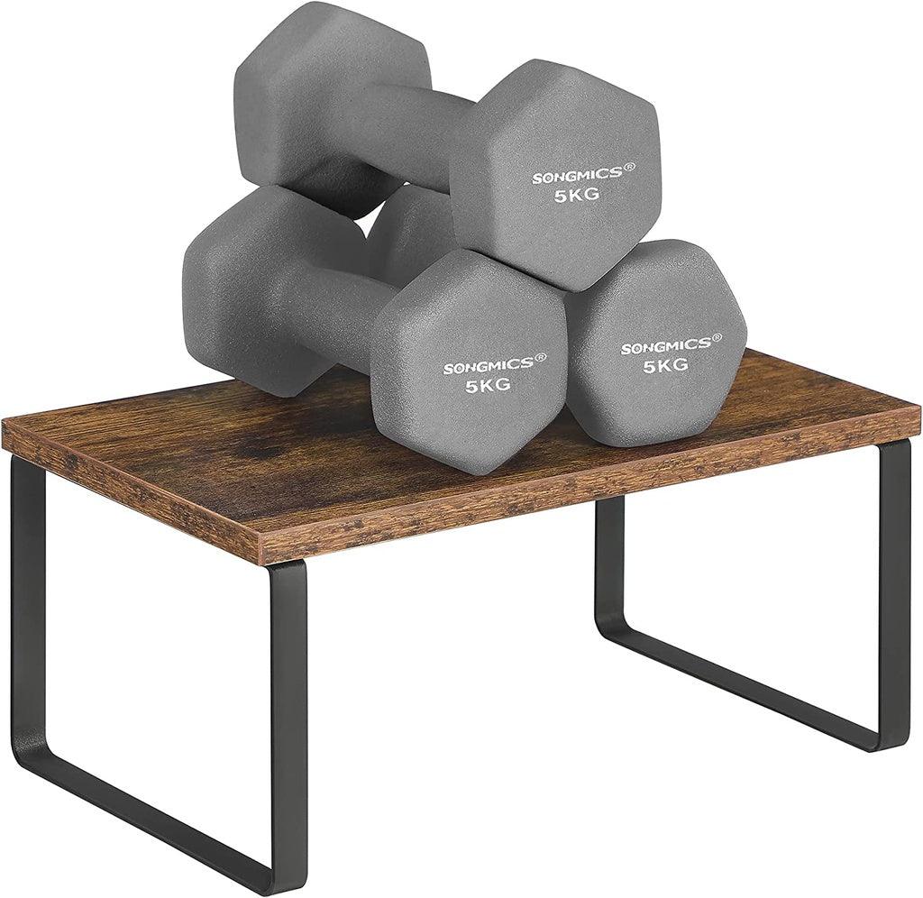 SONGMICS Cabinet Shelf Organizers Set of 2 Metal Kitchen Counter Shelves Rustic Brown KCS020X01 - John Cootes