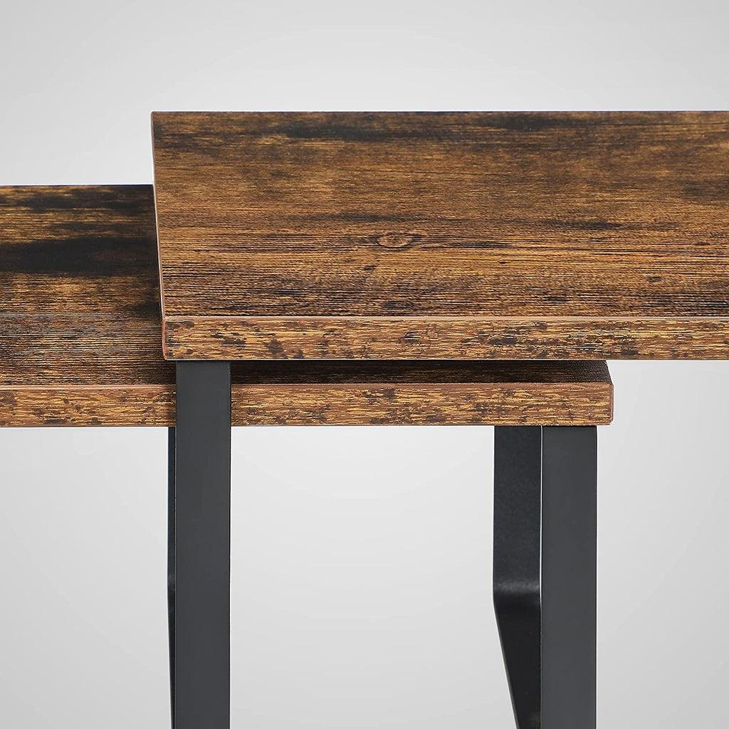 SONGMICS Cabinet Shelf Organizers Set of 2 Metal Kitchen Counter Shelves Rustic Brown KCS020X01 - John Cootes