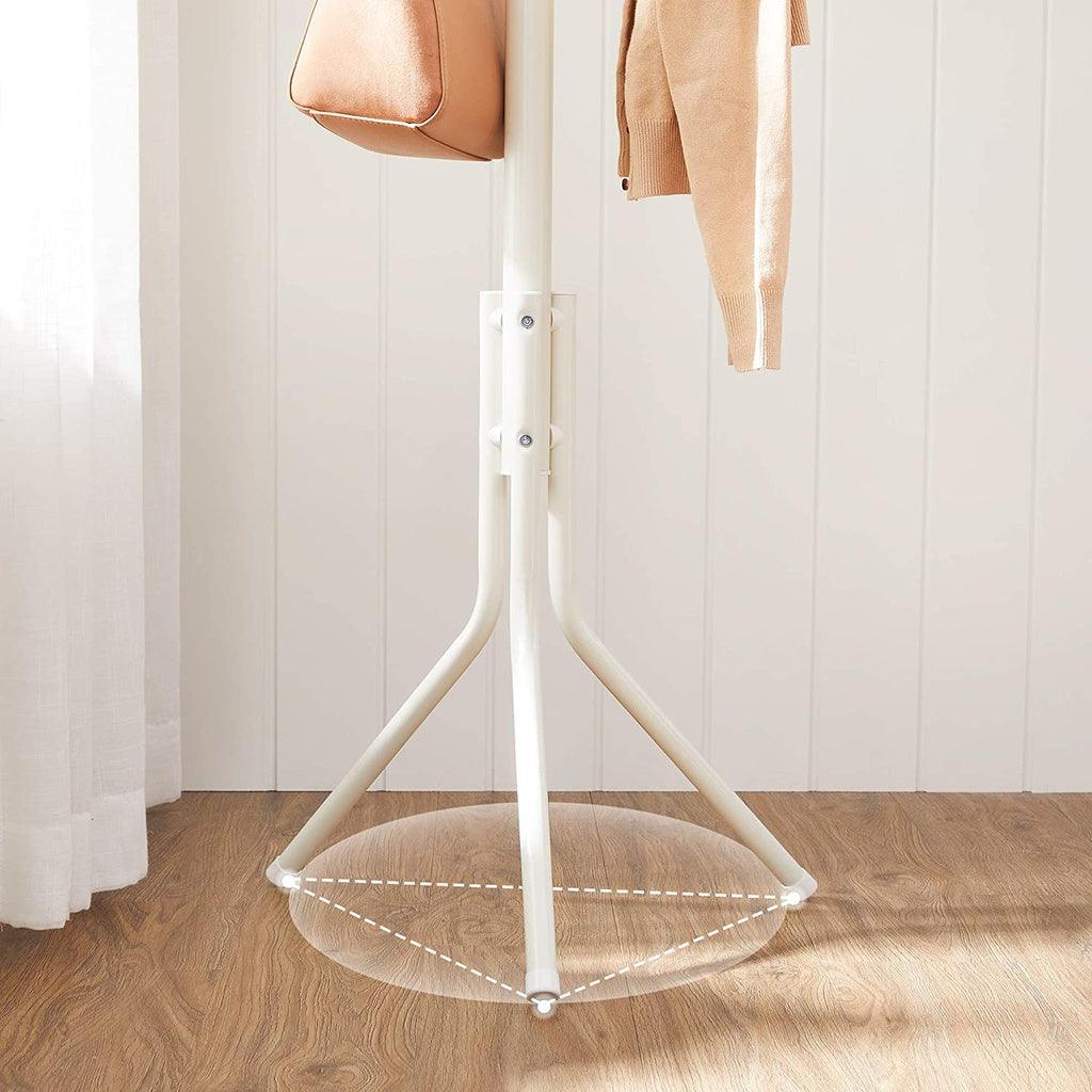 SONGMICS Metal Coat Rack 182 cm Tall Hall Tree White RCR19W - John Cootes