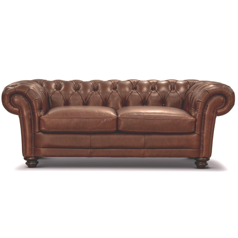 Sonny 2.5+1 Seater Genuine Leather Sofa Chestfield Lounge Couch - Butterscotch - John Cootes