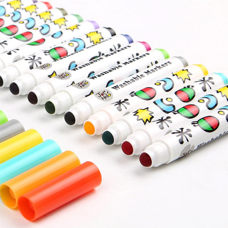 SPECIAL ROUND TIP WASHABLE MARKER -24 COLORS - John Cootes