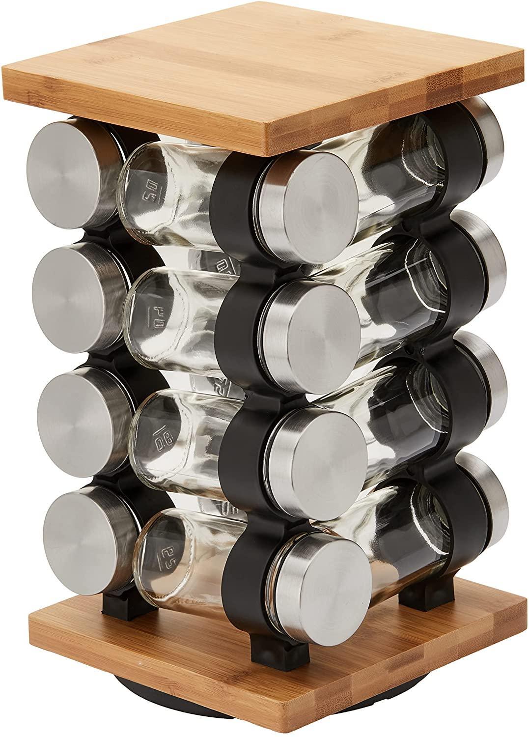 Spice Rack Organizer with 12 Pieces Jars for Kitchen - John Cootes