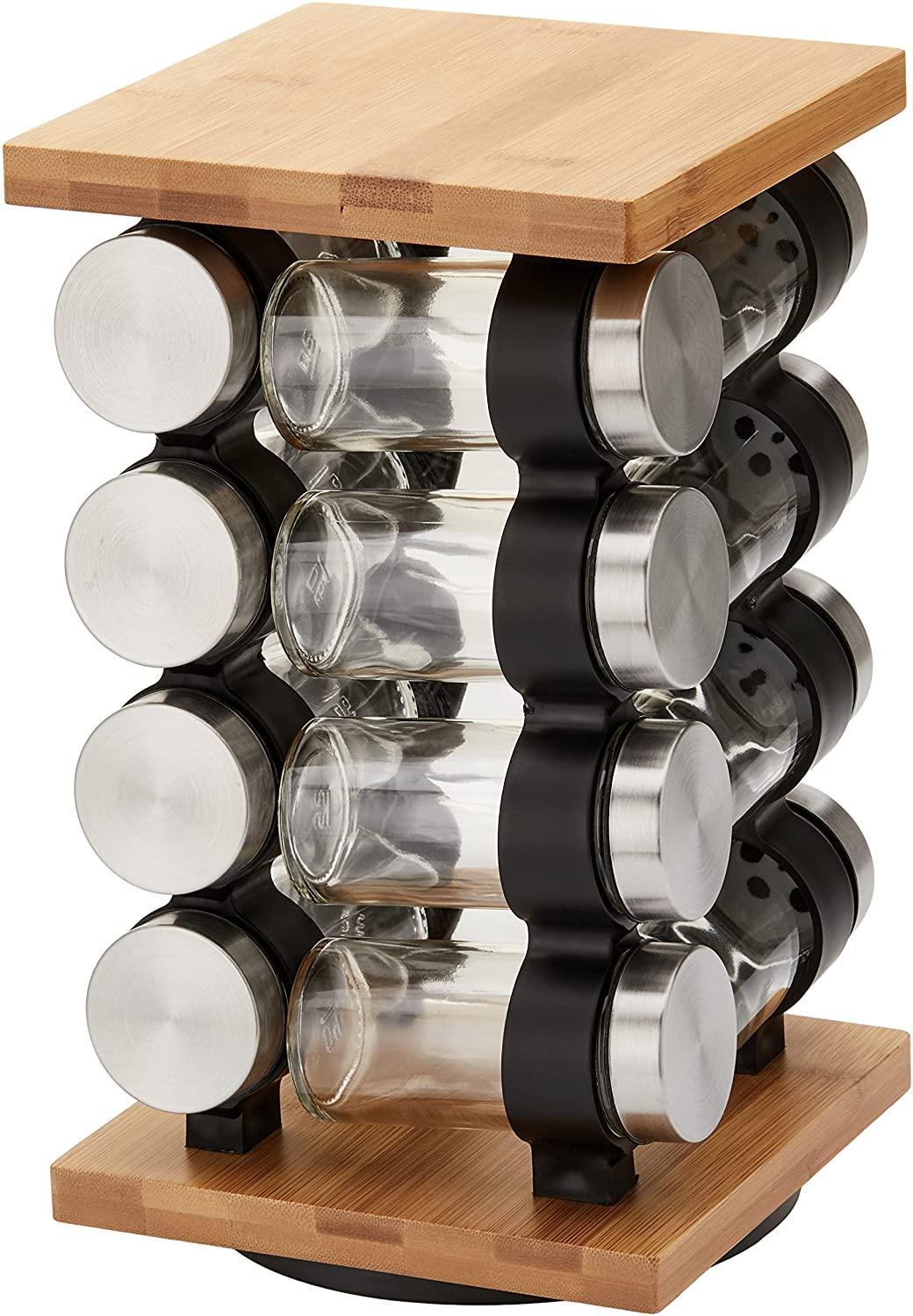 Spice Rack Organizer with 12 Pieces Jars for Kitchen - John Cootes